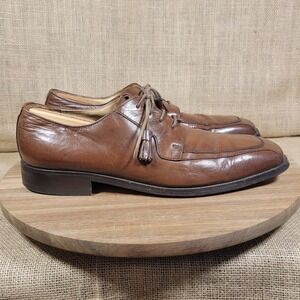 Florsheim Barletta Dress Shoes Brown Leather Derby Tassel‎ Lace Mens Size 10.5 D